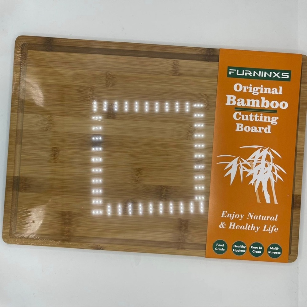 Bamboo Cutting Board Handle Juice Groove - Picture 8 of 10